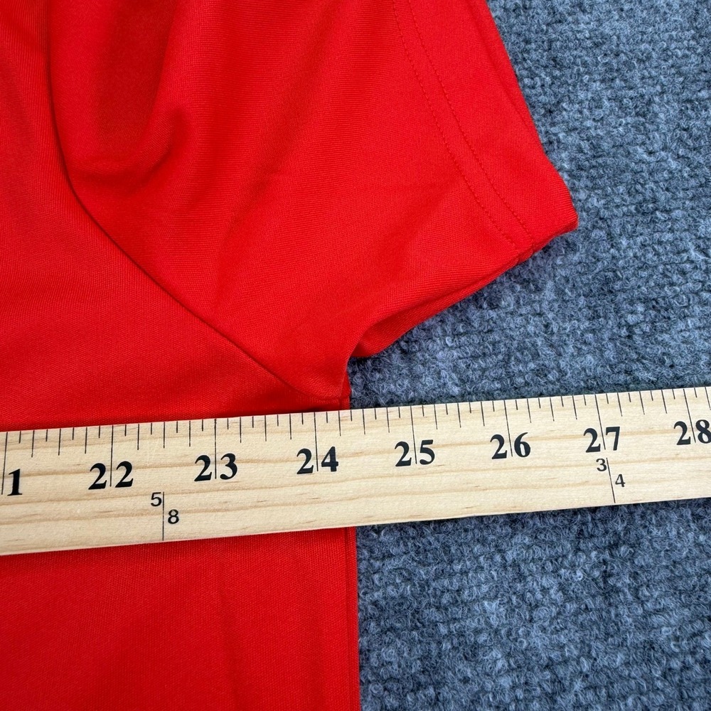 Loudmouth Polo Shirt Mens Extra Large Red Tropical Placket Print Golf Stretch‎ - Picture 8 of 10